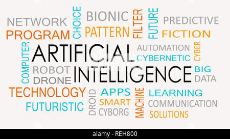 Neural network word cloud concept Stock Photo: 268020218 - Alamy
