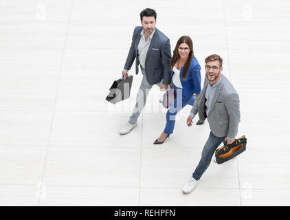 top view.business people go together. Stock Photo