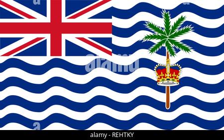 British Indian Ocean Territory Flag Stock Vector