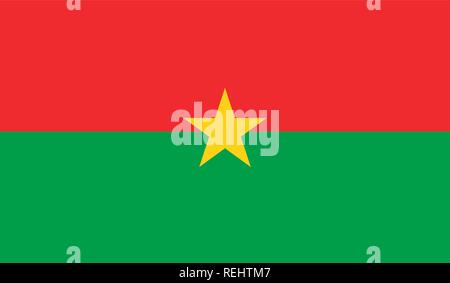 Burkina Faso Flag Stock Vector