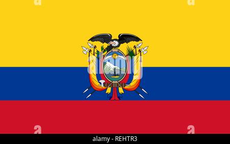 Ecuador Flag Stock Vector