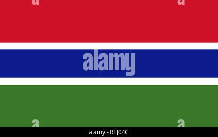 Gambia Flag Stock Vector