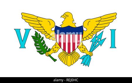 Virgin Islands (US) Flag Stock Vector