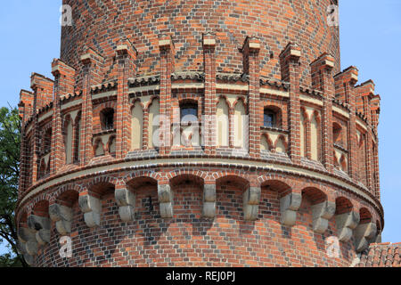The Round tower at the Neustadt gate in Tangermünde Stock Photo