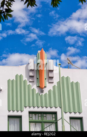 Art deco architecture in Napier in New Zealand. Stock Photo