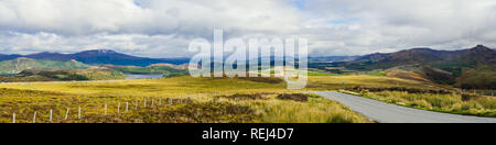 Panorama of Great Glen or Glen More in the Scottish Highland near Loch Ness Stock Photo