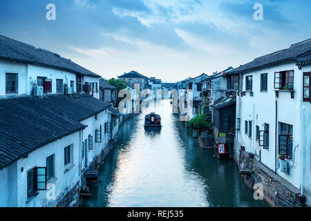 Zhouzhuang, China is a famous water town in the Suzhou area. There are many ancient towns in the south of the Yangtze River. Stock Photo