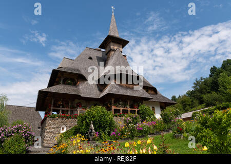 Barsana Monastery Architectural Detail - Traditional Building (Maramures, Romania). Stock Photo