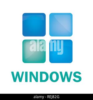 Vector logo on the theme of Windows, doors Stock Vector