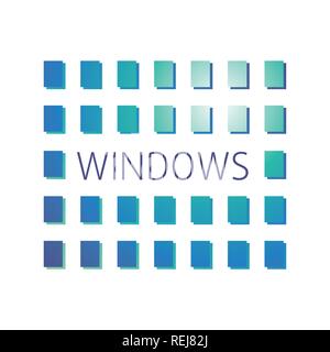 Vector logo on the theme of Windows, doors Stock Vector