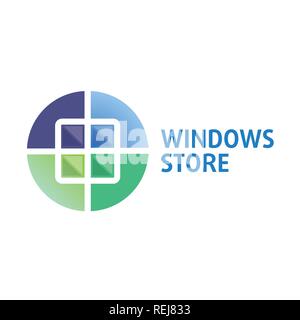 Vector logo on the theme of Windows, doors Stock Vector