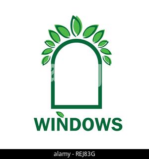 Vector logo on the theme of Windows, doors Stock Vector