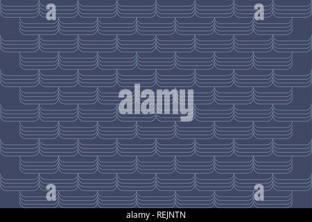Seamless, abstract background pattern made with repeated thin lines in blue color. Decorative and modern vector art. Stock Vector