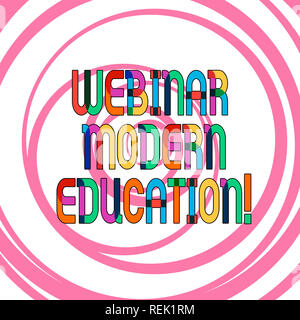 Conceptual hand writing showing Webinar Modern Education. Business photo showcasing process and practice of developing web application Multiple Layers Stock Photo