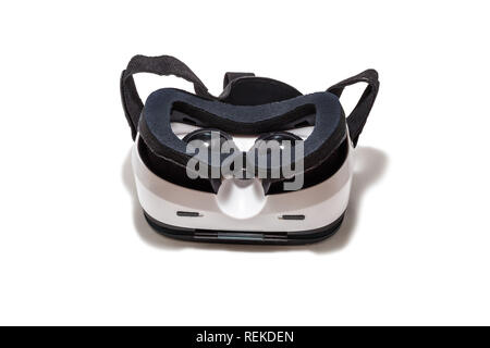 VR AR virtual reality glasses for mobile phone isolated on white background Stock Photo