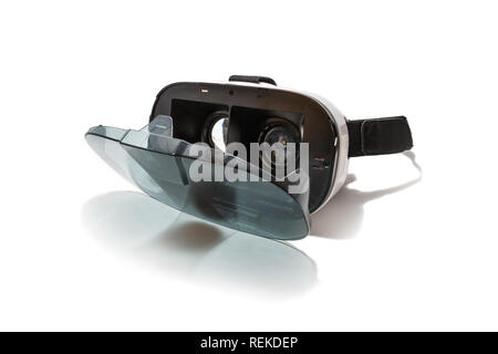 VR AR virtual reality glasses for mobile phone isolated on white background Stock Photo