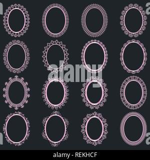 Elegant Lace Borders Frames laser cut Stock Vector