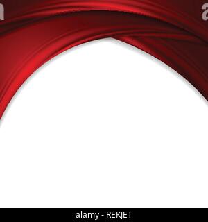 Abstract crimson red wavy background. Vector design Stock Vector
