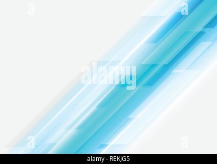 Abstract light blue tech motion vector concept background Stock Vector