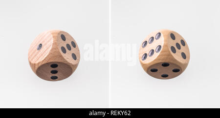 Blank dice isolated on white background Stock Photo - Alamy