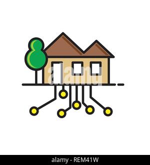 Smart home icon on white background for graphic and web design, Modern simple vector sign. Internet concept. Trendy symbol for website design web button or mobile app. Stock Vector