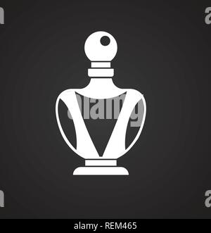 Bottle icon on black background for graphic and web design, Modern simple vector sign. Internet concept. Trendy symbol for website design web button or mobile app. Stock Vector