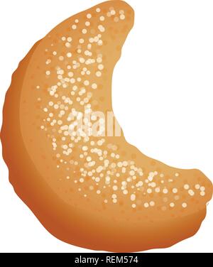 Moon biscuit icon. Cartoon of moon biscuit vector icon for web design isolated on white background Stock Vector