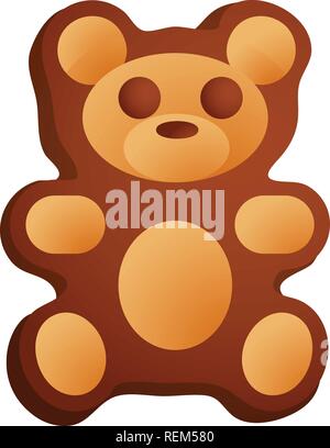 Bear cookie icon. Cartoon of bear cookie vector icon for web design isolated on white background Stock Vector