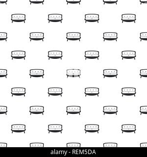 Retro old sofa pattern seamless vector repeat geometric for any web design Stock Vector