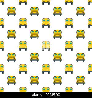Back of school bus pattern seamless vector repeat for any web design Stock Vector