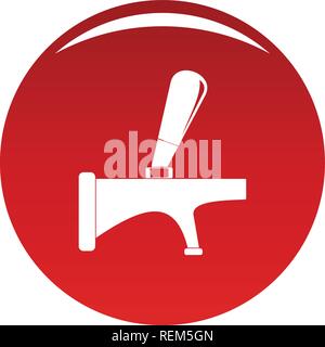 Tap icon. Simple illustration of tap vector icon for any design red Stock Vector