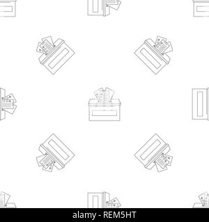 Ballot box pattern seamless vector repeat geometric for any web design Stock Vector
