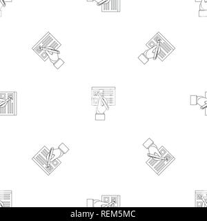Vote sign paper pattern seamless vector repeat geometric for any web design Stock Vector
