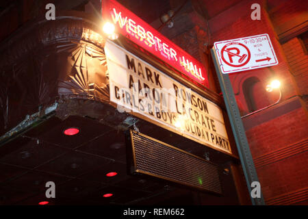 New York, NY - December 19: (Exterior) at the Mark Ronson Holiday Party at Webster Hall on Saturday, December 19, 2009 in New York, NY.  (Photo by Ste Stock Photo