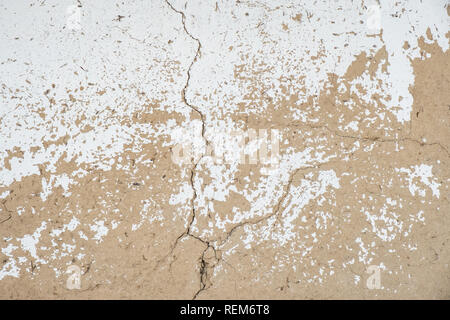 clay wall texture and background from clay house Stock Photo