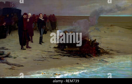 The Funeral of Shelley, Louis Edouard Fournier, 1889, Stock Photo