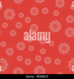 Mandala seamless pattern on a colored background. Coloring pages for adults. Coloring book. Ornamental hand drawn doodle nature ornamental mandala vec Stock Vector