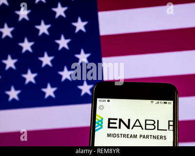 Enable Midstream Partners Company logo seen displayed on a smart phone Stock Photo