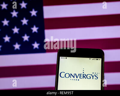 Convergys Information management company logo seen displayed on a smart phone Stock Photo