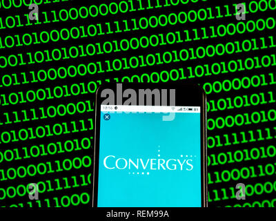 Convergys Information management company logo seen displayed on a smart phone Stock Photo