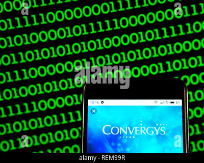 Convergys Information management company logo seen displayed on a smart phone Stock Photo