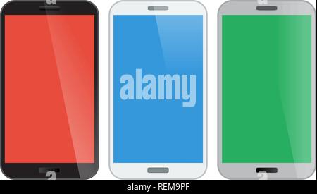 Mobile phone isolated, realistic vector illustration Stock Vector Image ...