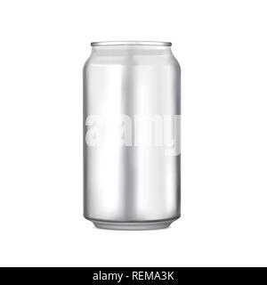Aluminum can template vector Stock Vector