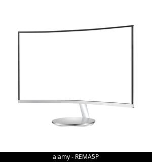 Lcd monitor mockup vector Stock Vector