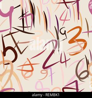 Seamless abstract background with numbers. Vector artwork. Stock Vector
