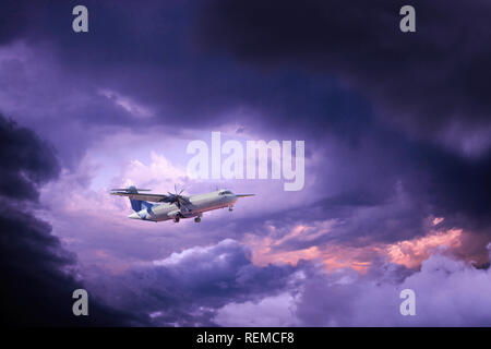 Passenger airplane isolated on white background Stock Photo
