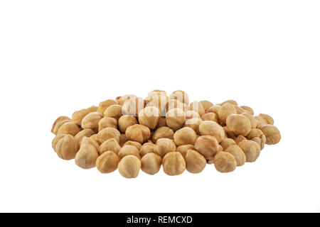 hazelnuts isolated on white background. Stock Photo