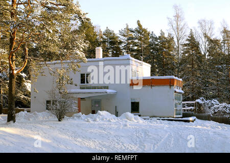 Paimio Sanatorium, former head physician's house, currently kindergarten. Designed by Alvar Aalto, completed 1933. Paimio, Finland. January 20, 2019. Stock Photo