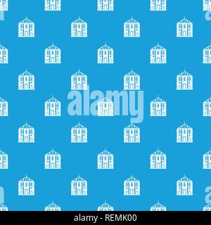 Church pattern vector seamless blue Stock Vector
