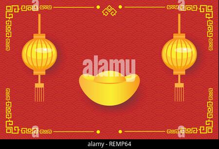 Happy Chinese New Year 2019. Happy New Year. Vector illustration. Stock Vector
